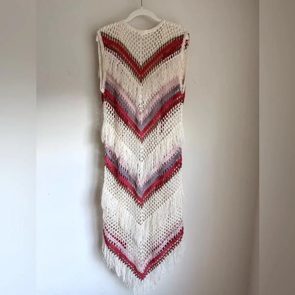 POL by Anthropologie Sleeveless Crochet Duster - Size S - Picture 2 of 10